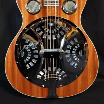 Regal RD-30M Studio Series Roundneck Resophonic Guitar – Natural Mahogany image 1