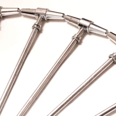 Six Camco Tension (Tuning) Rods for Tuxedo Bass Drum with Original Chubby Washers - 1960s / INSPECTED & TESTED image 3