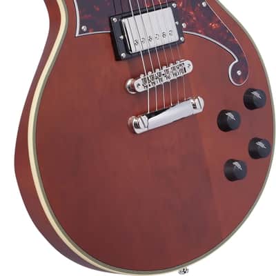 D'Angelico Deluxe Atlantic Electric Guitar - Matte Walnut with Stopbar Tailpiece image 2
