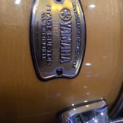 Yamaha Stage Custom - Natural Finish 10x7 Birch Tom w/ Small Yamaha Hex style arm image 3