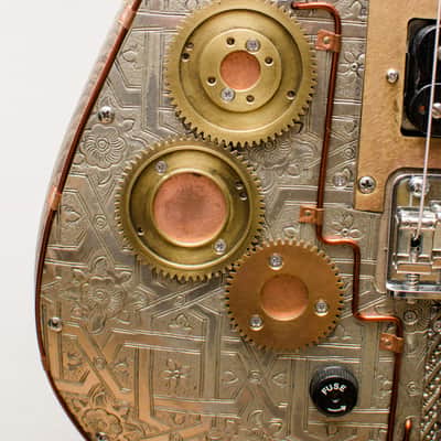 2015 Paoletti Stratospheric Steampunk Wine electric guitar custom handwound strat pickups image 19