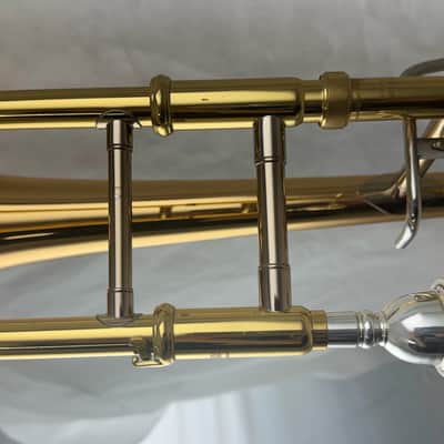 Yamaha YSL-448G Intermediate Bb/F Trombone 2010s - Lacquered Brass image 8
