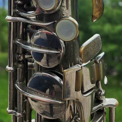 C.G. Conn Ltd. New Wonder Series II / Chu Berry Nickel Plated (L) Alto Saxophone 1926-27 Elkhart USA image 11