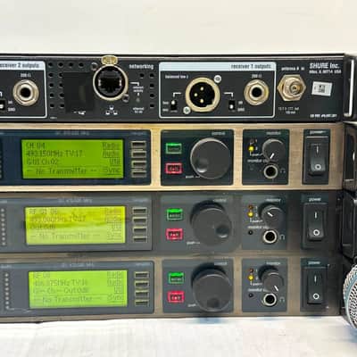 SHURE UR4D G1 470-530MHZ DUAL WIRELESS RECEIVER PACKAGE #PG (ONE) THS image 4