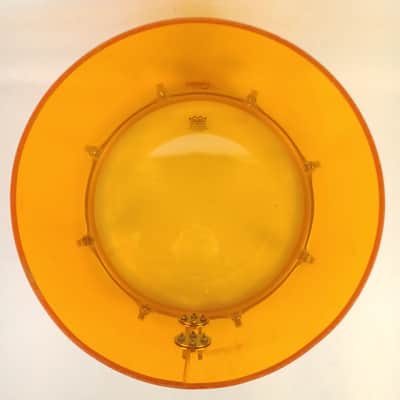 Ludwig 12x16" Amber Vistalite Concert Rack Tom Drum Vintage 70s Blue/Olive Floor image 7