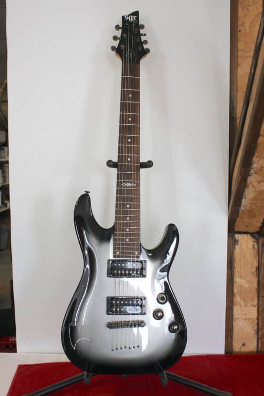 Schecter C-7 SGR 7 String Silver Burst With Gig Bag image 1