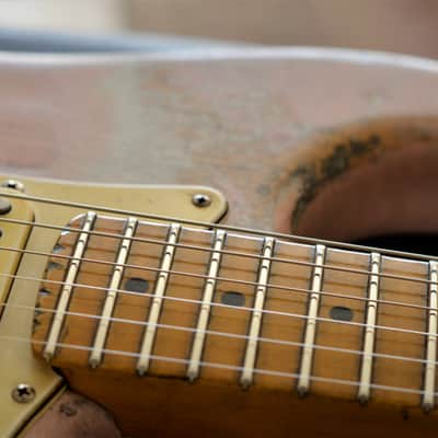 Fender American Stratocaster Heavy Relic Shell Pink Eric Johnson Pups Maple Neck image 21