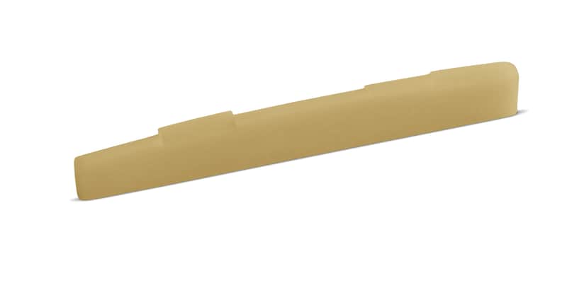 Fully Compensated Unbleached Bone Guitar Saddle - 12 inch Radius - 11 mm Height image 1