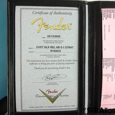 USA Fender Custom Shop W25 Custom Deluxe Relic HB S-1 Strat NECK & CC TUNERS image 8