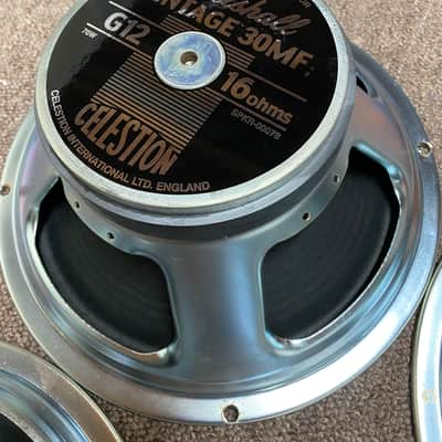 Rare - Made in UK - Marshall Celestion 70w Vintage 30 MF V30 Speakers - G12 - 16 Ohm - Set of Four - MF280 - 1960 image 8
