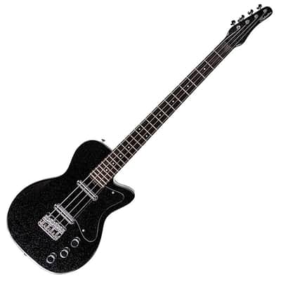 Silvertone Short Scale Bass Lipstick Pickups  24 Fret - Black Silver Flake (1444BSF) image 2