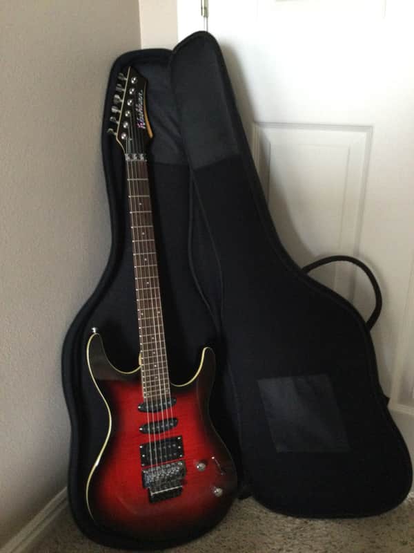 Washburn RX-25 With Floyd Rose 2010 - Flame Black Sunburst (Red