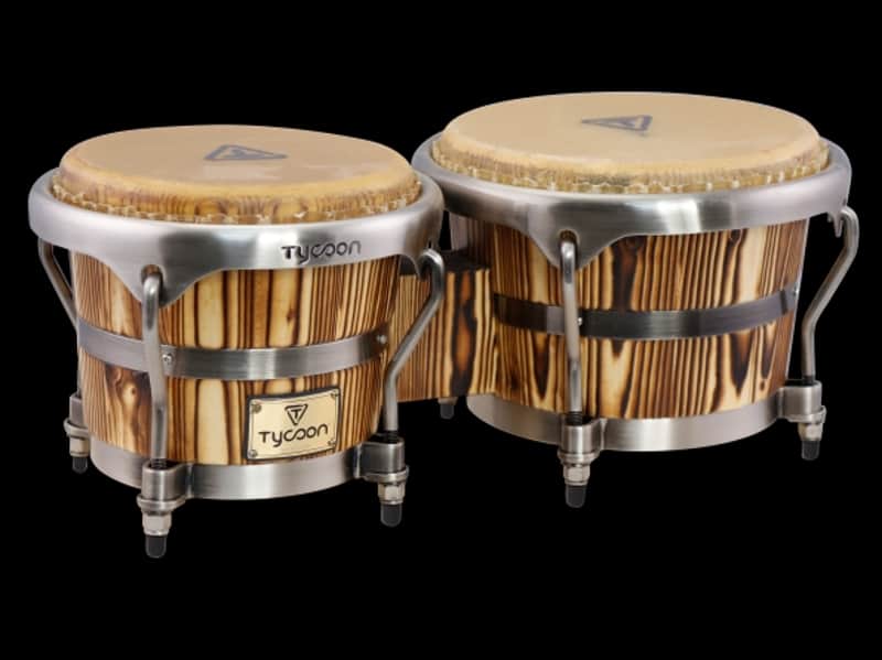 Tycoon Percussion Master Heritage Series Bongos 7"x8.5" Bongos with Brushed Chrome Hardware image 1