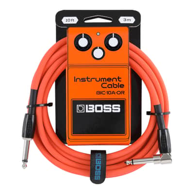 BOSS DS-1W Waza Craft Distortion + BIC-10A-OR 10ft Instrument Cable, Orange image 6