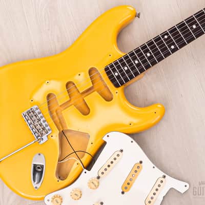 1986 Fender Order Made Yngwie Malmsteen Stratocaster ST62 Yellow White w/ USA Dimarzio DP117, Japan MIJ Fujigen image 24
