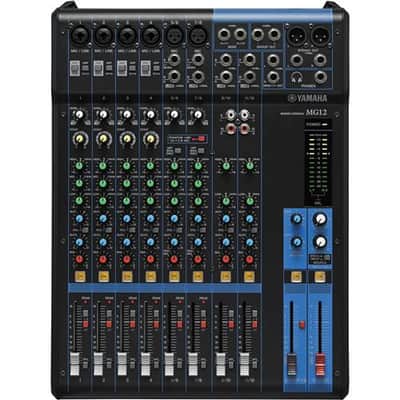 Yamaha MG12 12-Input Mixer, 20Hz-48kHz Frequency Response, 6x Mic Inputs, 12x Line Inputs, 1-Knob Compressors, +48V Phantom Power image 2