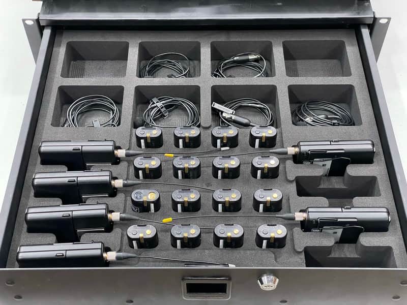 Custom Foam Insert for Rack Drawer fits Shure Axient Digital ULXD QLXD Wireless Bodypack Battery QLXD1 ULXD1 AD1 SB900 SB900A SB900B SB900C image 1