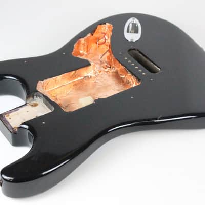 1989 Vintage Squier Fender Stratocaster Factory Black BODY Made in USA Strat 1980s image 8
