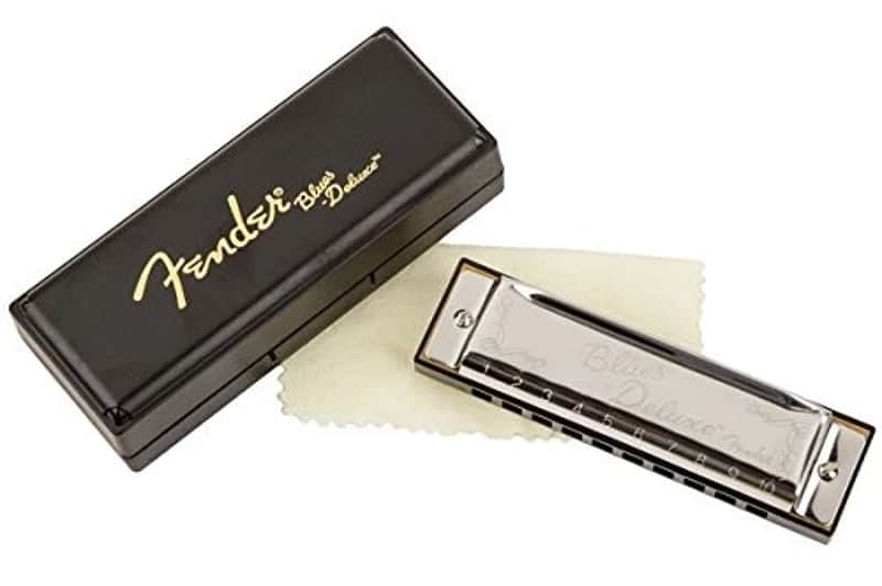 10-Hole Blues Harmonica in Key of E with Protective Case image 1