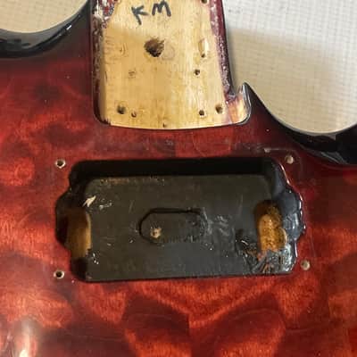 2010's India Jackson DKXT Dinky Arched Top Transparent Red Quilt Guitar Body Hard Tail image 7