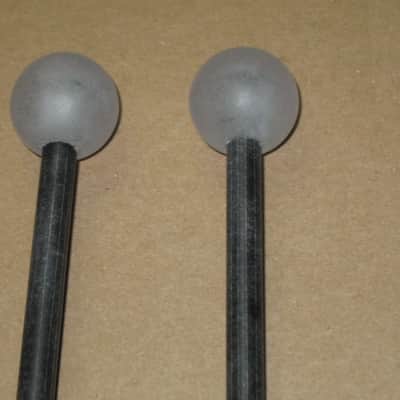 one pair new old stock Gambal GPL(UG13GPLXX) Percussive Keyboard Mallets (for xylophones and glockenspiels), 1 inch Clear (but cloudy) Hard Nylon Ball Heads with Black Synthetic Shafts, with original packaging - from 1990s - early 2000s image 19