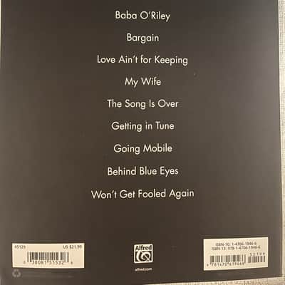 The Who - Who's Next  - Guitar Tab / Tablature Book image 2