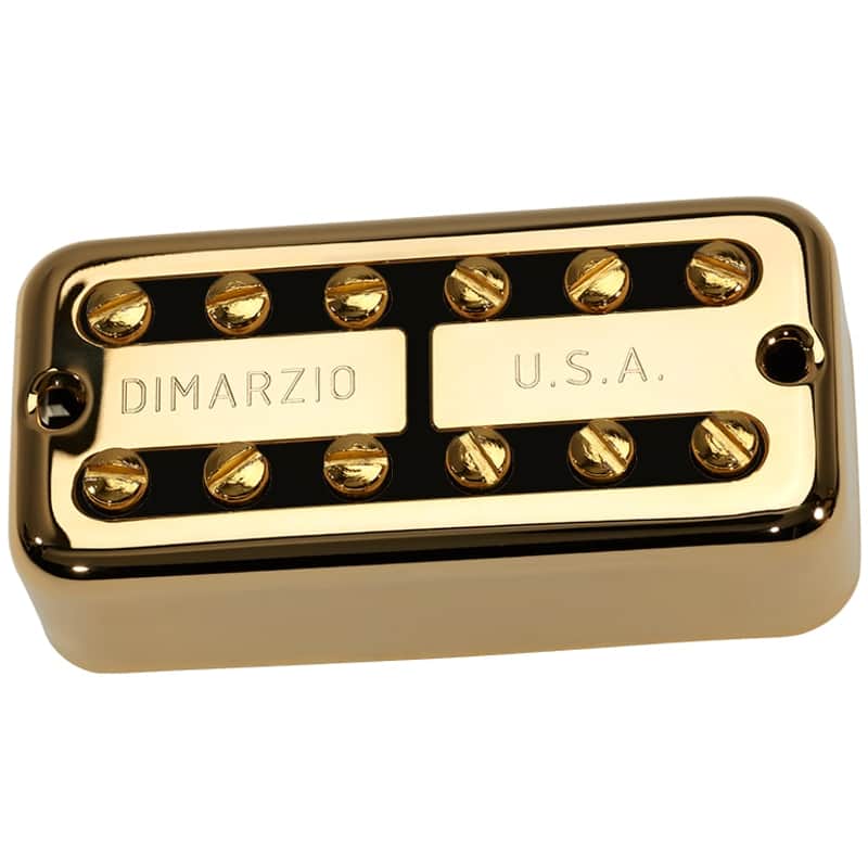 DiMarzio New'Tron Filter'Tron F-SPACED BRIDGE Pickup - Gold Cover w/Black Insert image 1