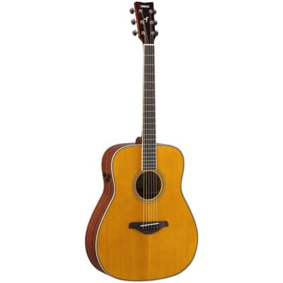 Yamaha FG-TA Dreadnought Transacoustic Acoustic-Electric Guitar, Vintage Tint image 2