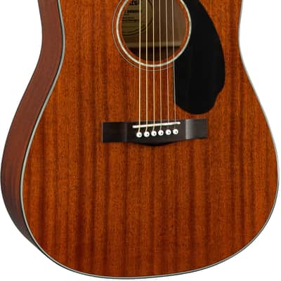 Fender CD-60S Solid Top Dreadnought Acoustic Guitar - All Mahogany w/ Hard Case image 4