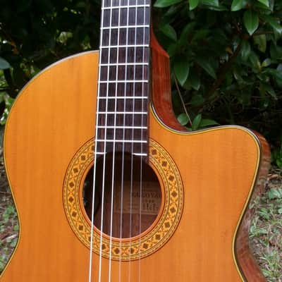 Yairi CE-2 Nylon Electric Classical Guitar with cutaway 2008+ SKB Case image 8