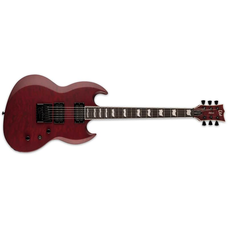 ESP LTD Viper-1000 Evertune QM See Thru Black Cherry Satin Electric Guitar + Free Gig Bag Viper 1000 image 1