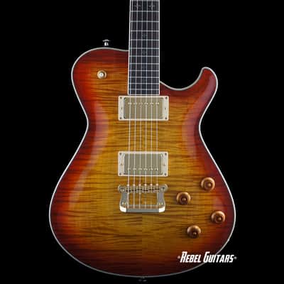 Knaggs Guitars Kenai in Dark Cherry Burst w/ T1 Flame Maple Top & Bare Knuckle Mules image 1