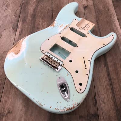 FRANCHIN Mercury guitar body Heavy Relic Aged Sonic Blue 100% Nitro Lacquer HSS Poplar Stratocaster-Strat-S-Style Made in Italy - Stock piece #23400826 image 6