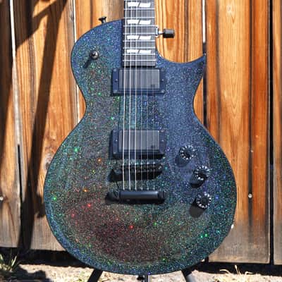 ESP USA Eclipse Black Holo 6-String Electric Guitar w/ Black Tolex Hard Case image 2
