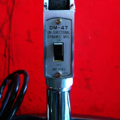 Vintage RARE 1960's Aiwa DM-47 dynamic cardioid microphone High Z w cable & stand Olson Monarch Lafayette image 6