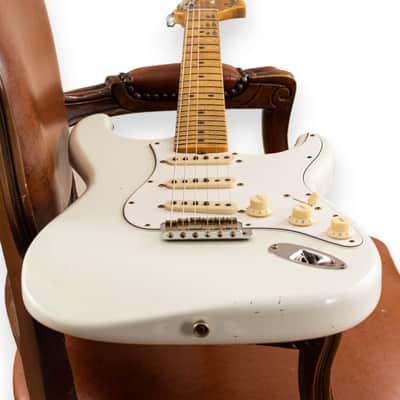 Fender Custom Shop 1969 Stratocaster Journeyman Faded Aged Olympic White image 12