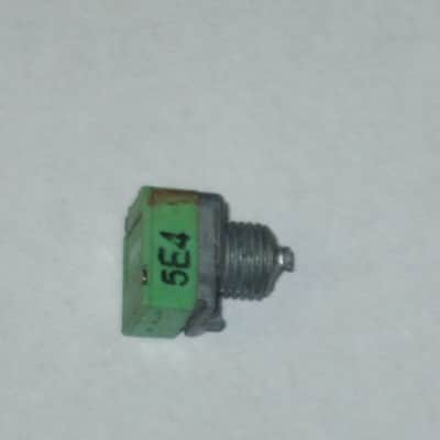 FIVE broken (for parts - AS IS/ FINAL SALE) Boss / Alpha & Alps  potentiometers (various values) 1990s - 2010s - 3 green, 2 teal, 4 are square, 1 is rectangle (stacked) values are in the description (NO: pedals/other items) image 13