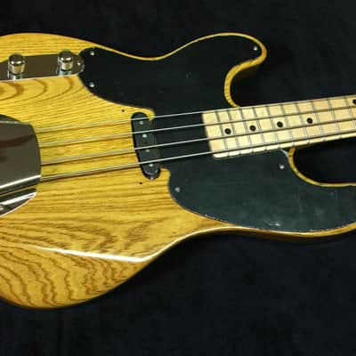 Wrong Way Customs 51/55 P Bass 2017 Natural Amber Left Handed Lefty Guitar Swamp Ash Maple image 2