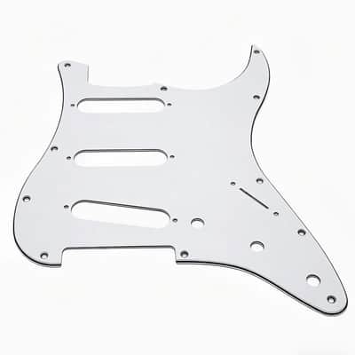 Standard Stratocaster SSS Electric Guitar Pickguard Start Pickguard Scratch Plate for Fender USA/Mexican Model Style 11-Hole (White 3-Ply) image 1