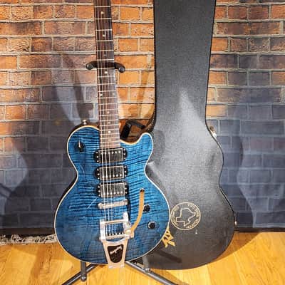 Robin Avalon Custom Flamed Dark Blue w/ OHSC image 1