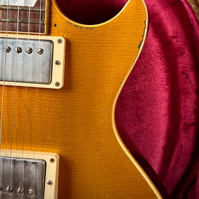 2017 Gibson Les Paul Standard Heavy Aged Gold over Green PSL image 9