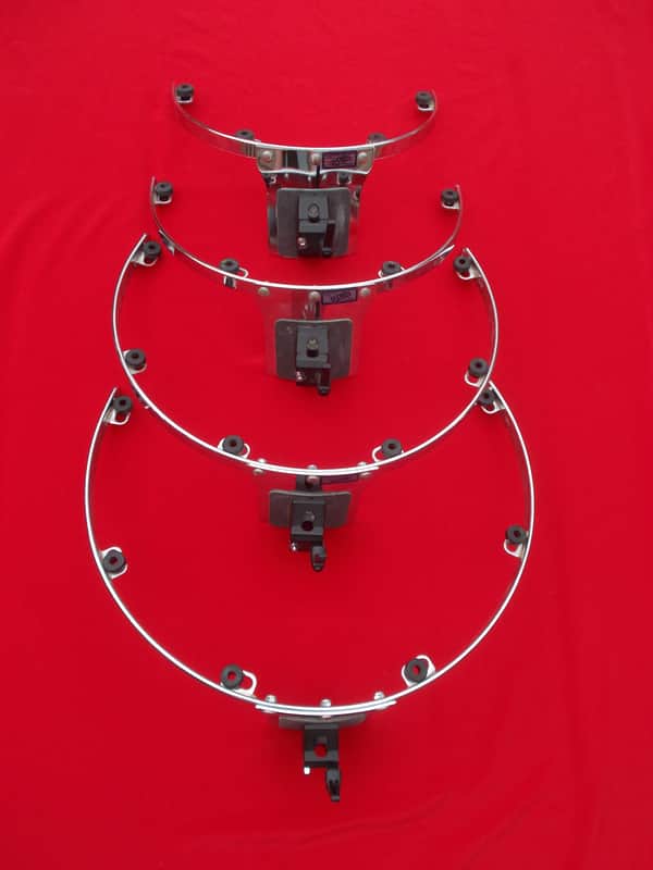 1990s DW Collector's Black And Brass Badge Era Rims Mounts And Tom Brackets image 1