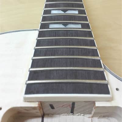 Haze  Electric Guitar DIY Kit,Solid Body w/Flame Maple Veneer E-238DIY SG image 11