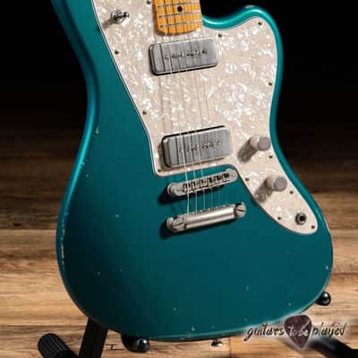Fano JM6 Oltre Maple Fretboard Lollar P-90 Guitar w/ Gigbag – Ocean Turquoise image 3