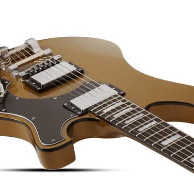 Schecter DIAMOND SERIES Stargazer-6 Vibrato Metallic Gold 6-String Electric Guitar image 2