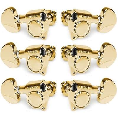 Grover 406G  Mini Rotomatic Locking Tuners 3 +3 Gold Finish image 2
