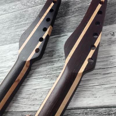 Havok Guitar Neck Wenge Flame Maple Ebony Board, Stainless Steel Frets , 22 Extra Jumbo Jescar Frets image 9