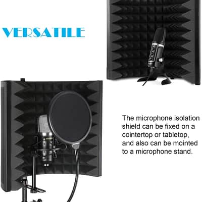 Professional Studio Recording Microphone Isolation Shield - Pop Shield (2 Folds) image 3