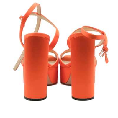 Orange Prada Stacked Heel Owned by Sheila E. image 6