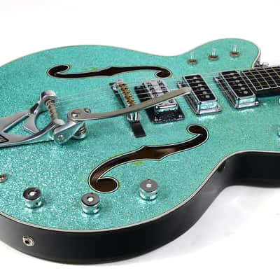 2015 Gretsch USA Custom Shop STEPHEN STERN G6136-CS DC Double Cut White Falcon Turquoise Sparkle 3-Pickup ONE-OFF! image 18